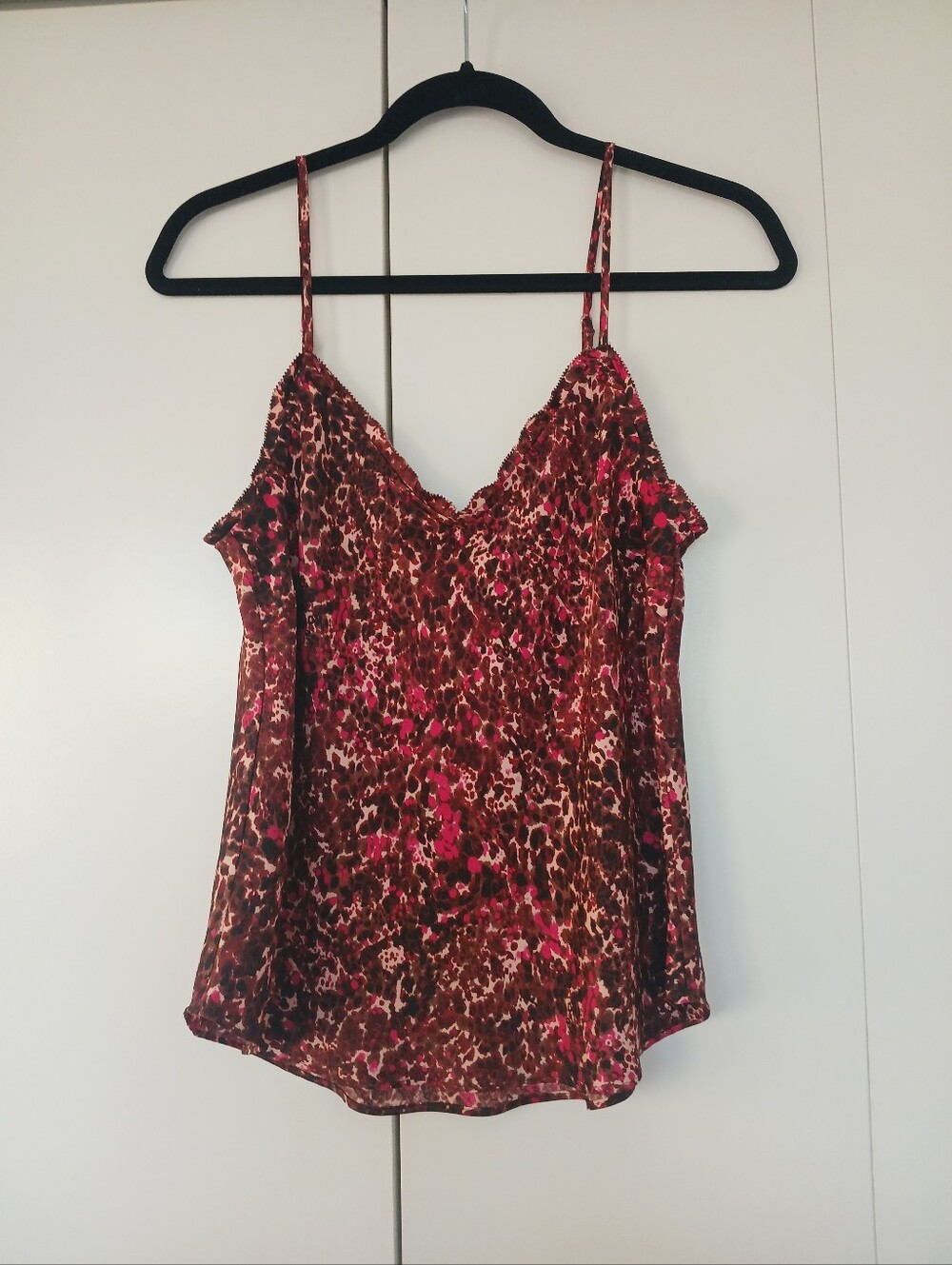Wilfred Brown & Pink Leopard-Print Satin Camisole